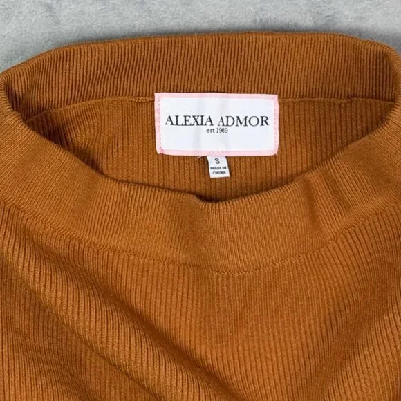 Alexia Admor Copper Ribbed Pencil Skirt - Picture 4 of 9